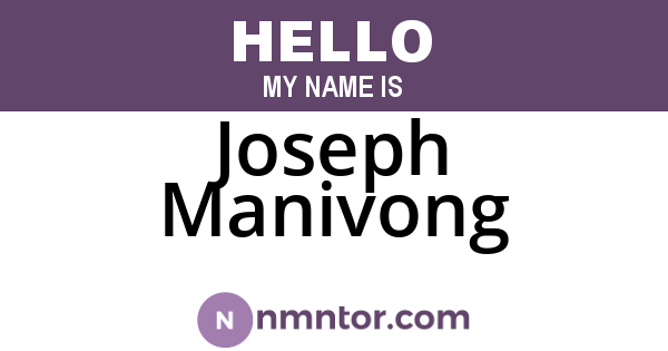 Joseph Manivong