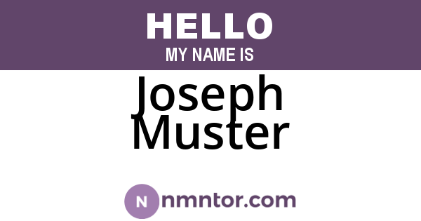 Joseph Muster