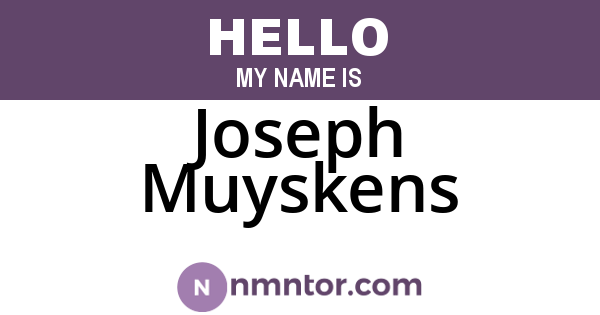 Joseph Muyskens