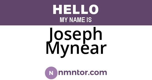 Joseph Mynear