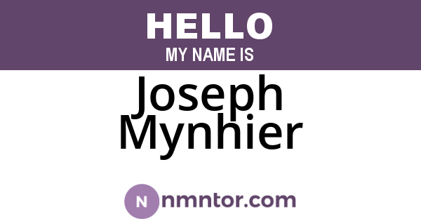 Joseph Mynhier