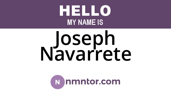 Joseph Navarrete