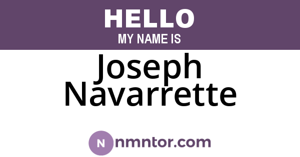 Joseph Navarrette