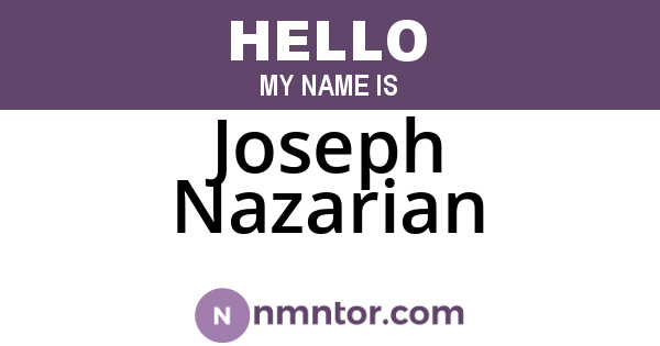 Joseph Nazarian