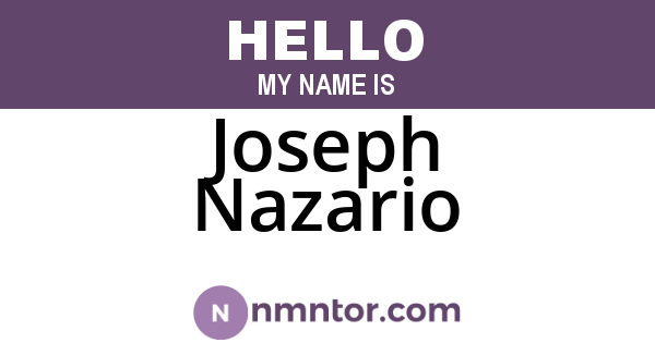 Joseph Nazario