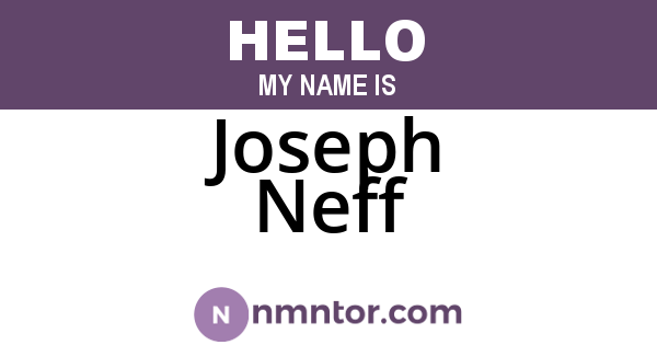 Joseph Neff