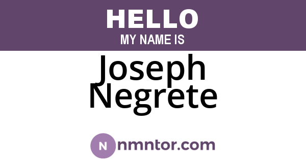 Joseph Negrete