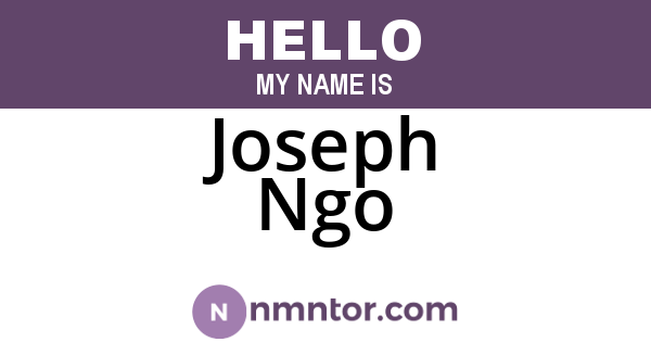 Joseph Ngo