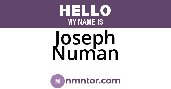 Joseph Numan