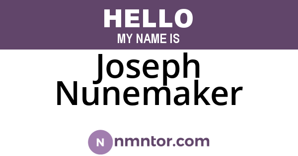 Joseph Nunemaker