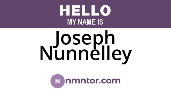 Joseph Nunnelley