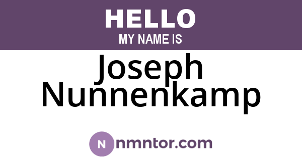 Joseph Nunnenkamp