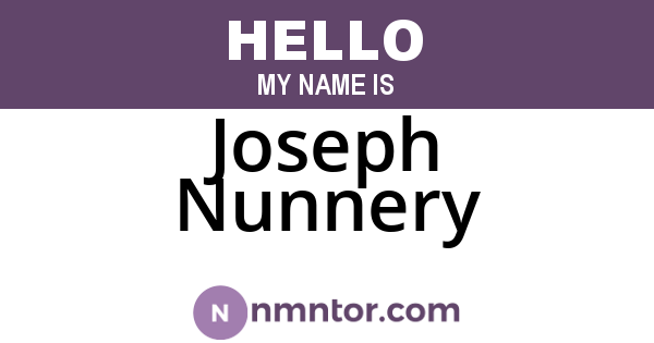 Joseph Nunnery