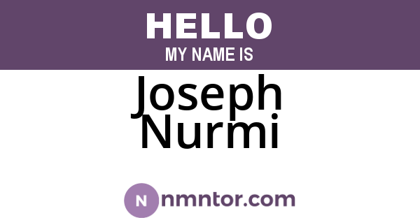 Joseph Nurmi