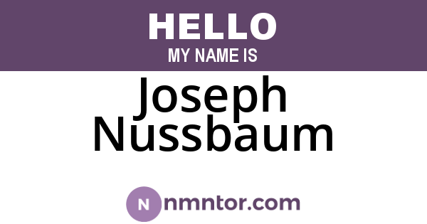 Joseph Nussbaum