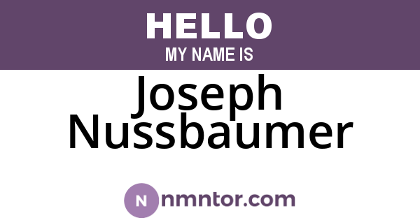 Joseph Nussbaumer