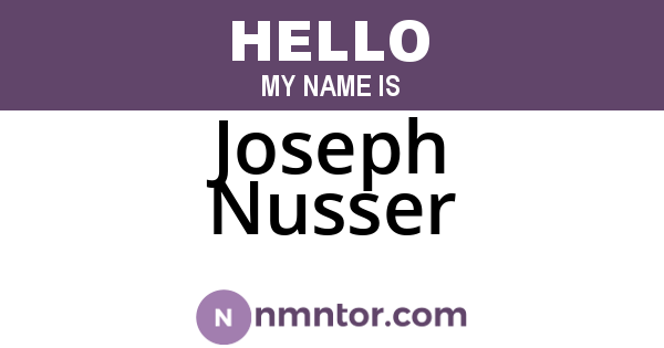 Joseph Nusser