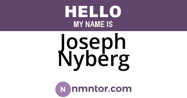 Joseph Nyberg