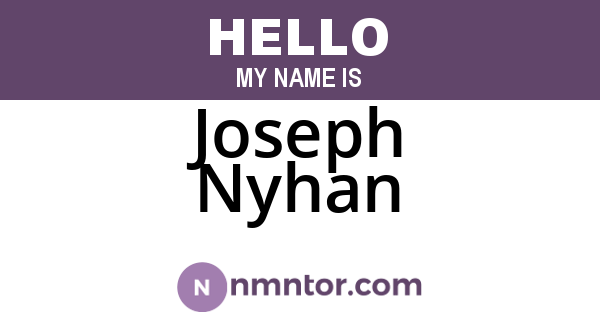 Joseph Nyhan