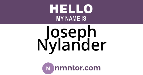 Joseph Nylander