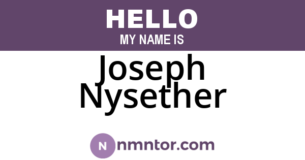 Joseph Nysether