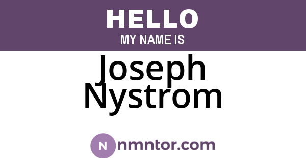 Joseph Nystrom