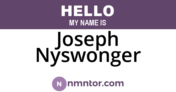 Joseph Nyswonger