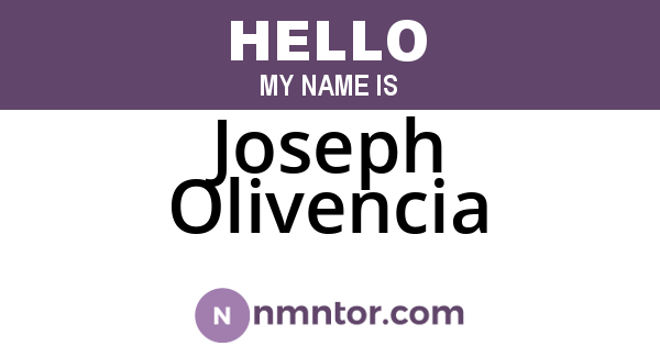 Joseph Olivencia