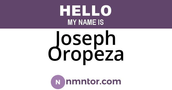 Joseph Oropeza