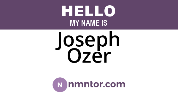 Joseph Ozer