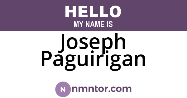 Joseph Paguirigan