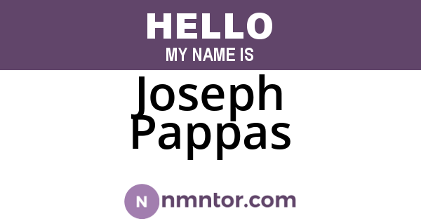 Joseph Pappas
