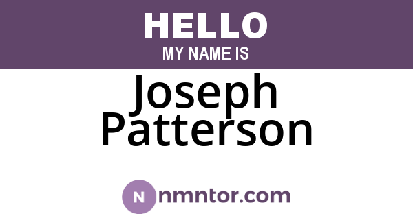 Joseph Patterson