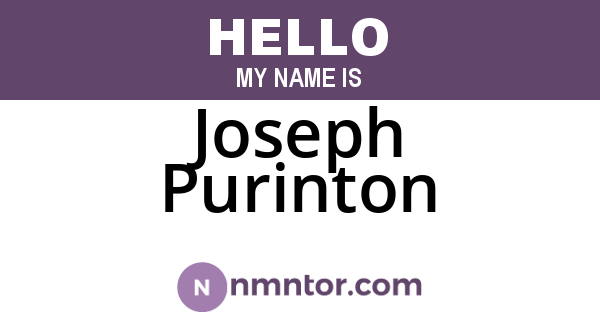 Joseph Purinton