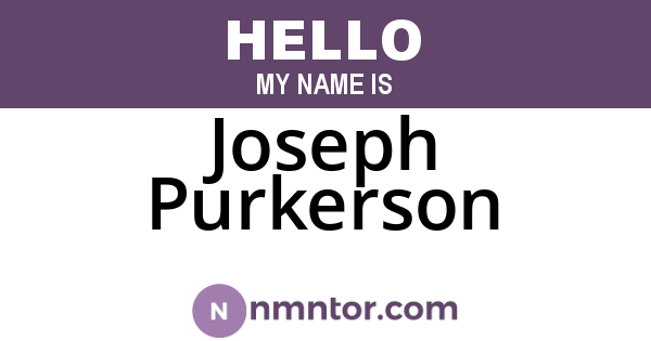 Joseph Purkerson