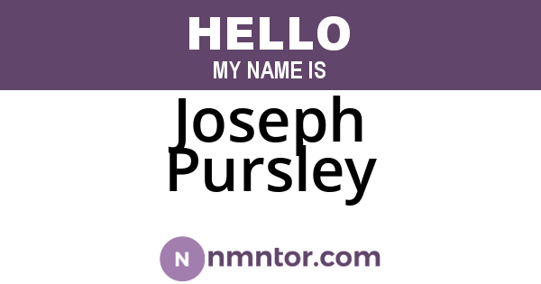 Joseph Pursley