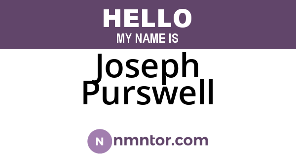 Joseph Purswell