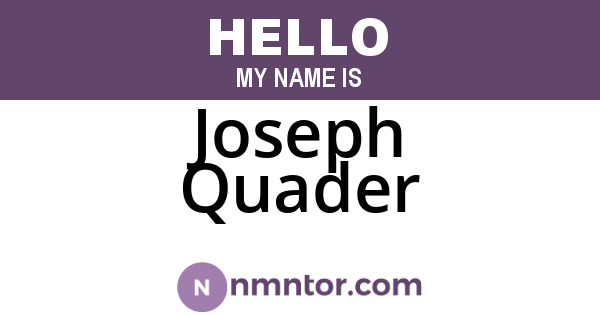 Joseph Quader