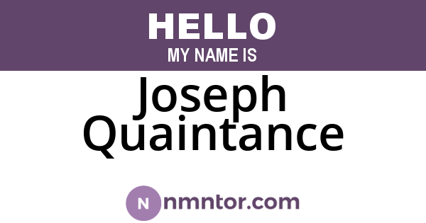 Joseph Quaintance
