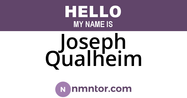Joseph Qualheim