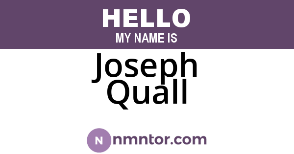 Joseph Quall