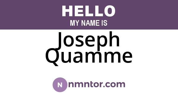 Joseph Quamme