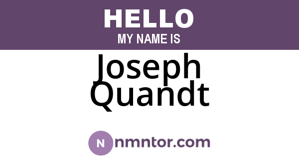 Joseph Quandt