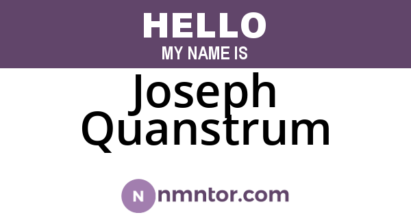 Joseph Quanstrum
