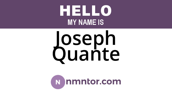 Joseph Quante