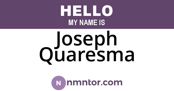 Joseph Quaresma