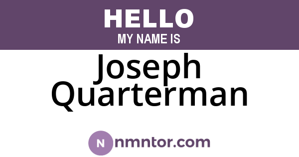 Joseph Quarterman
