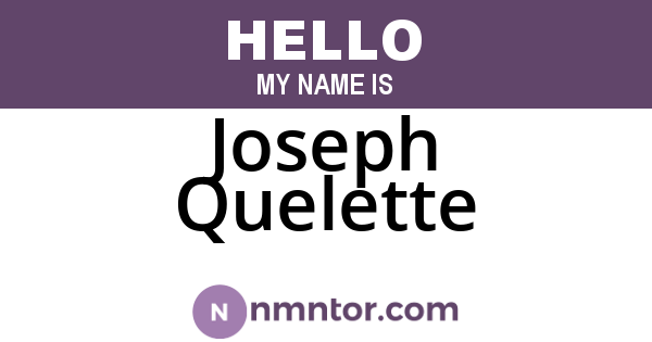 Joseph Quelette