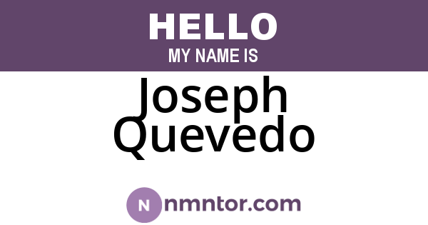 Joseph Quevedo