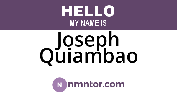 Joseph Quiambao